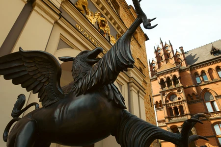 Statue and Historic Architecture