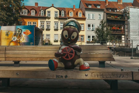 Playful Sculpture in a Quaint Town
