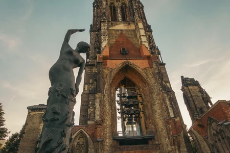 Historic Tower and Sculpture