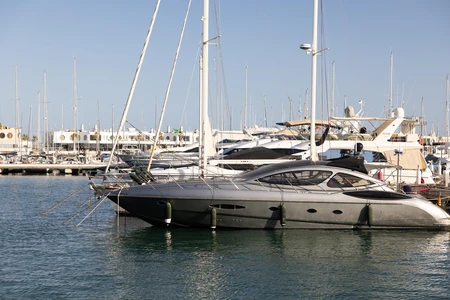 Luxury Yacht in Marina