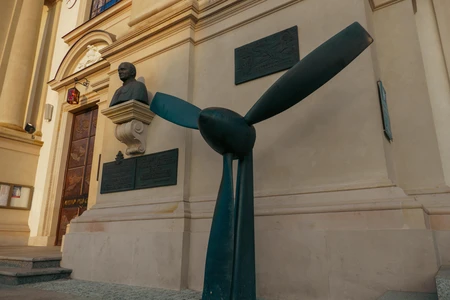 Historic Building with Sculpture
