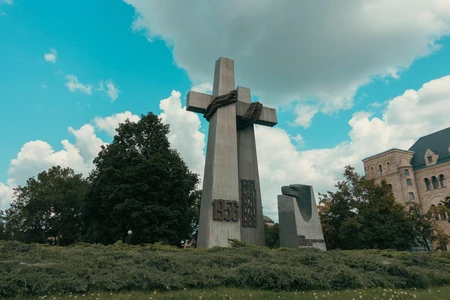 Historic Monument Under Clouds