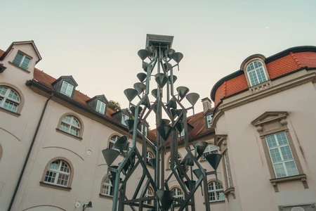 Architectural Sculpture in Courtyard