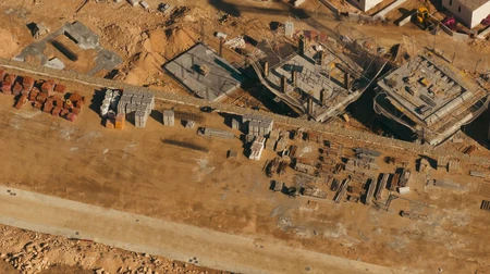 Aerial View of Construction Site