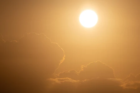 Golden Sun Above Clouds