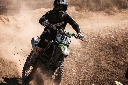 Motocross Racer in Action