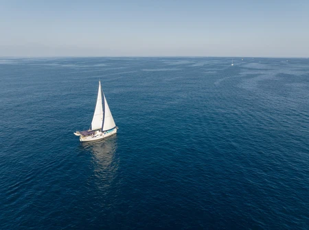 Sailboat on Open Sea