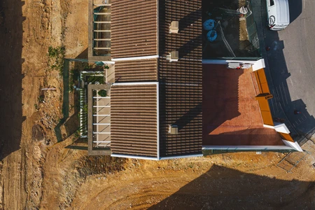Aerial View of a Construction Site