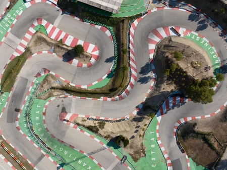 Aerial View of a Racing Circuit