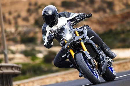 Motorcyclist on a Curvy Road