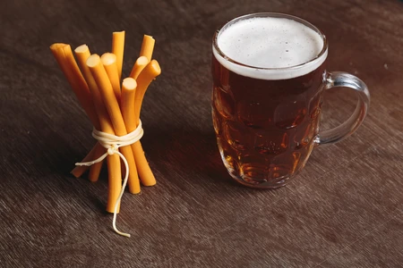 Beer Mug and Cheese Sticks