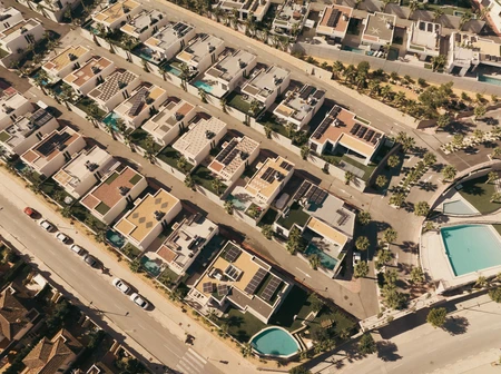 Aerial View of Suburban Housing