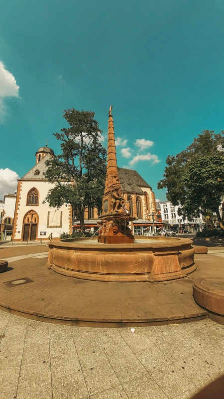 Historic Fountain in a European Square