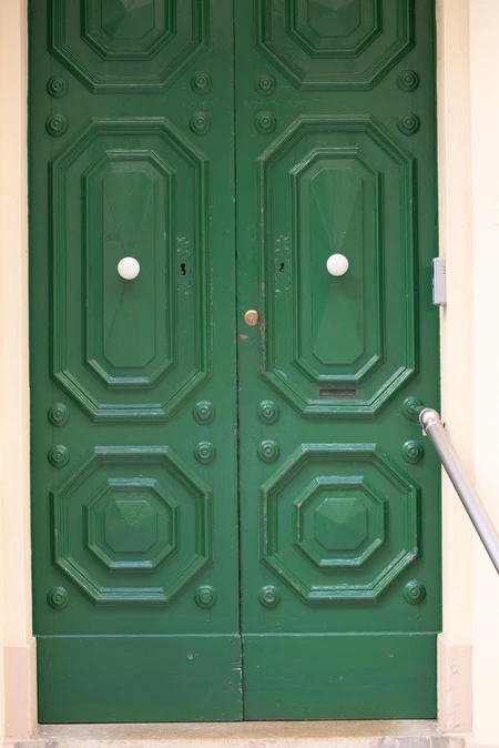 Ornate Green Door