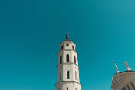 Historic Tower against Blue Sky