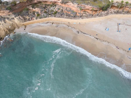 Aerial View of a Beach
