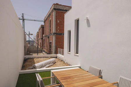 Urban Terrace with Construction View