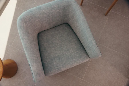 Minimalist Blue Armchair