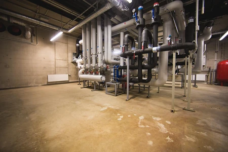 Industrial Pipes in a Basement
