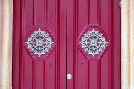 Ornate Red Door