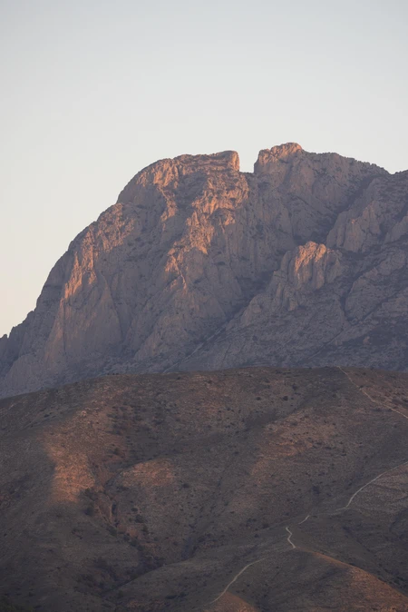 Sunlit Mountain Range