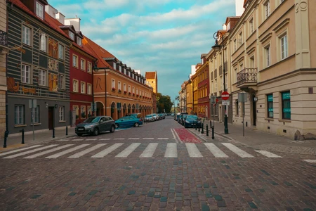 Colorful European Street Scene
