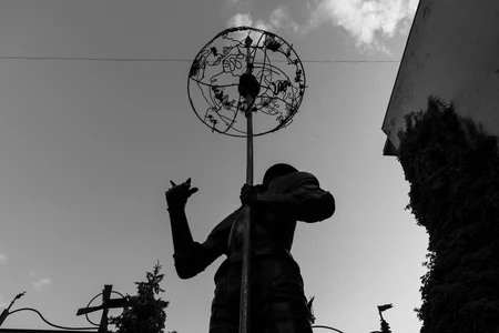Silhouette of Urban Sculpture