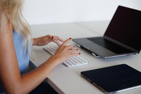 Person Working on a Computer