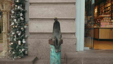 Urban Sculpture by Shop Entrance