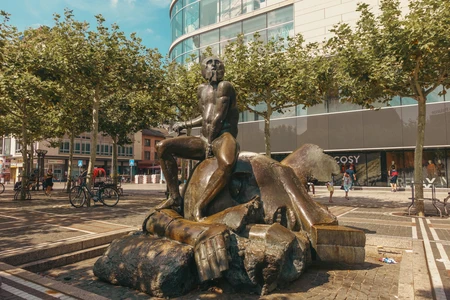 Urban Sculpture in City Plaza
