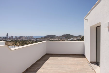 Coastal City View from Modern Terrace