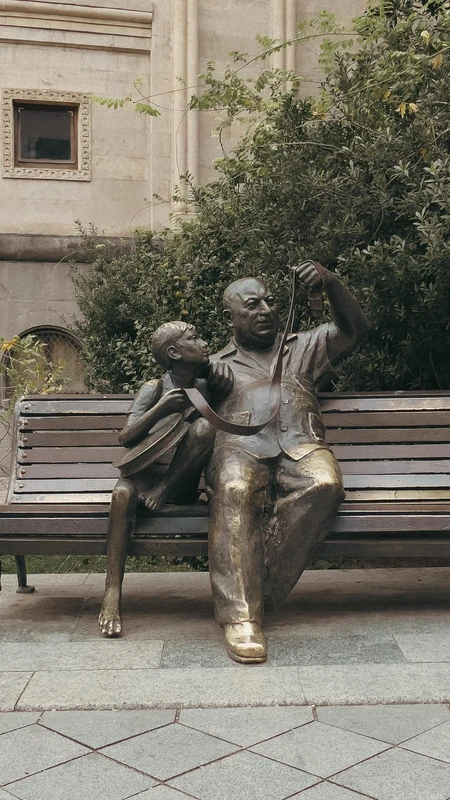 Bronze Statues on a Bench