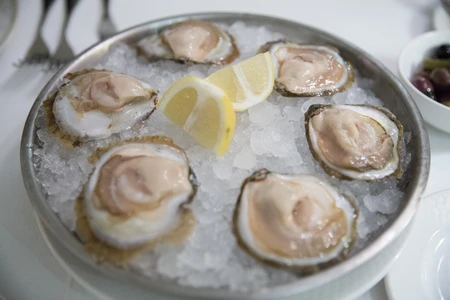 Plate of Fresh Oysters