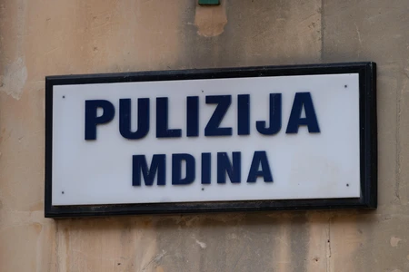 Mdina Police Sign
