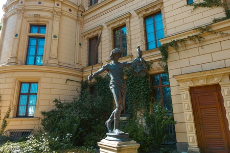 Historic Building with Sculpture