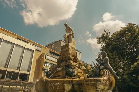 Historic Fountain and Architecture