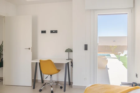 Modern Interior with Pool View