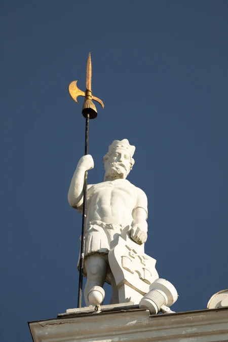 Statue Against a Clear Sky