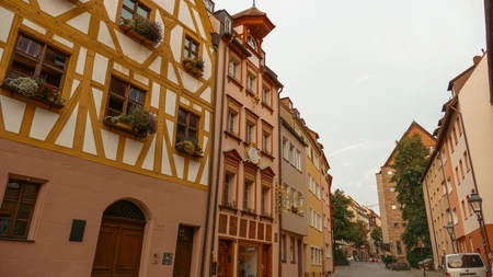 Charming Street in a Historic Town
