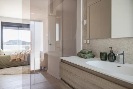 Modern Bathroom with Scenic View