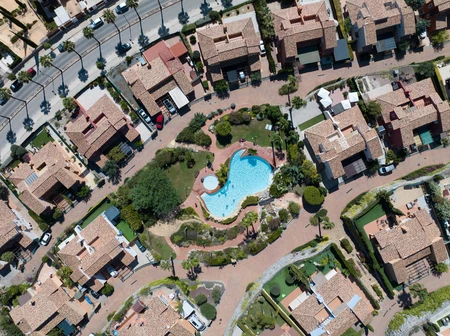 Aerial View of a Residential Neighborhood