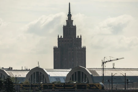 Urban Skyline with Architectural Landmark