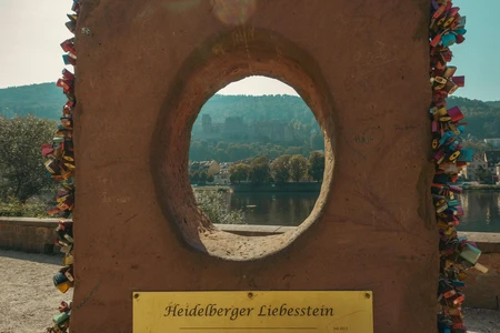 Heidelberg Love Stone with Castle View