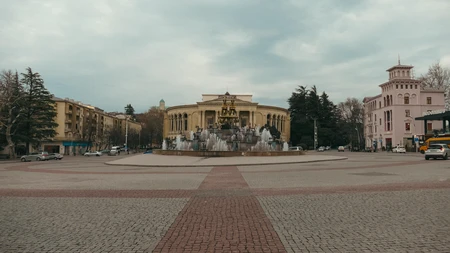 Central Square with Architectural Fountain
