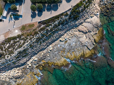 Coastal Cliff and Turquoise Waters