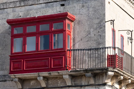 Historic Red Balcony