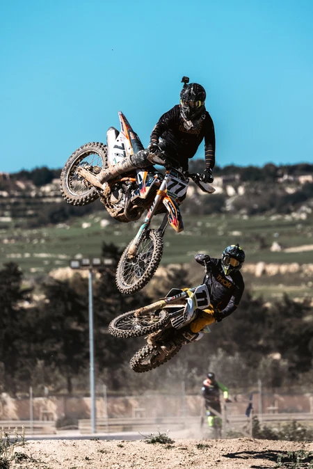 Dirt Bike Aerial Stunt