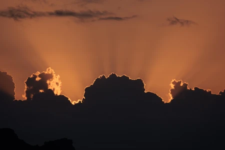 Sunset Silhouette of Clouds