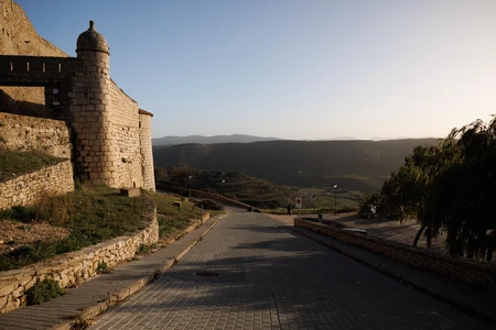 Historic Stone Structure at Sunset