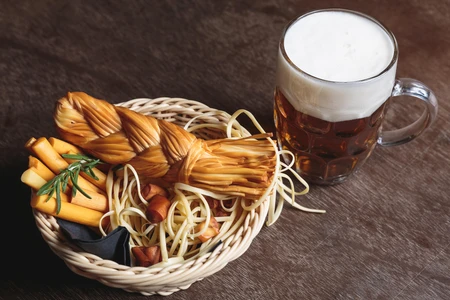 Cheese Platter with Beer
